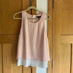BANANA REPUBLIC pink and white tank blouse. Size Large!
